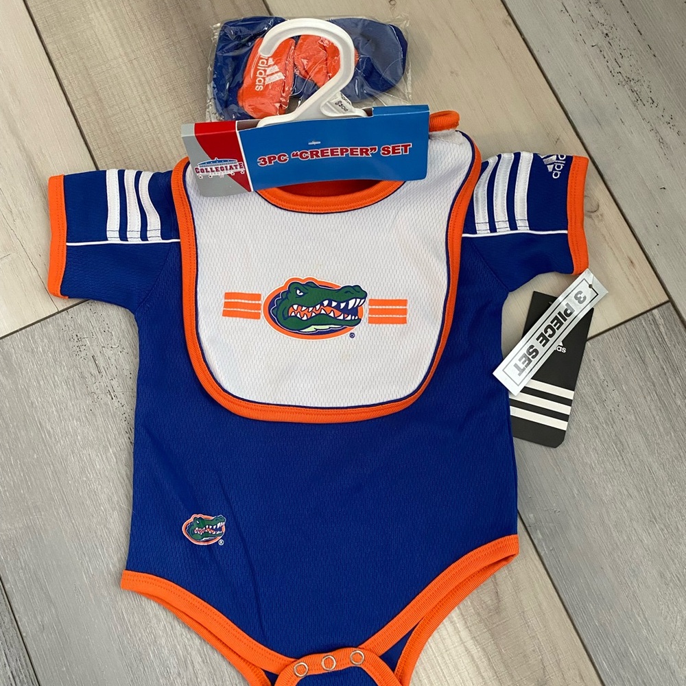 Florida Gators Adidas Baby Romper Set